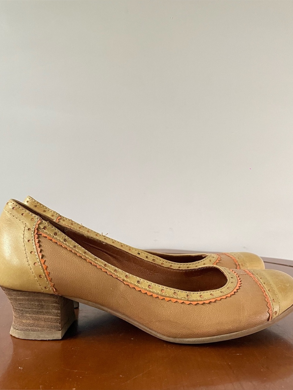 Arnold Churgin Vintage handmade leather block heels | EU 38
